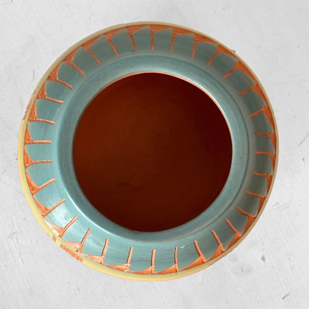 Silas Navajo‎ Etched Seed Pot Southwestern Desert Sunset Pottery Terracotta